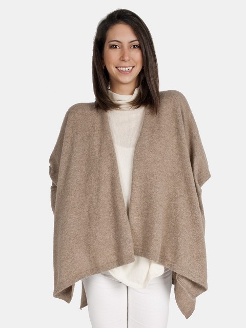 Cashmere Poncho with Sleeves
