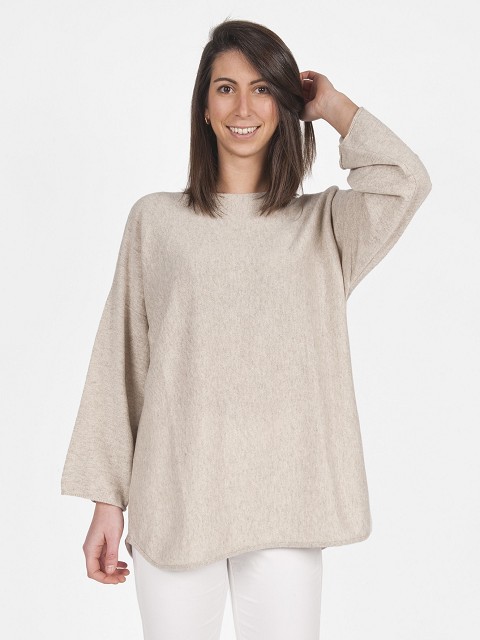 Rib Knit Cashmere Oversize Sweater
