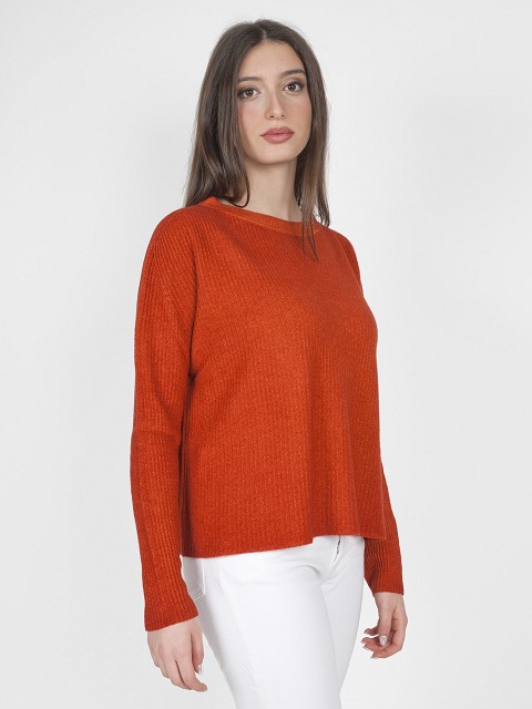 “Vintage” Round Neck Cashmere Sweater