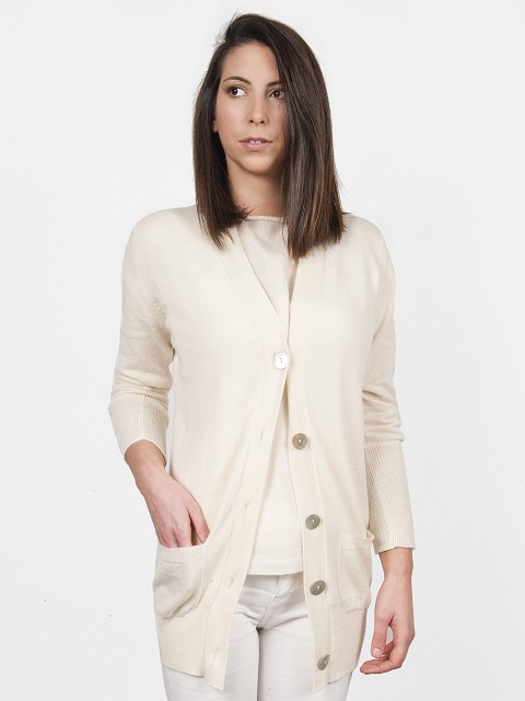 Cashmere Cardigan with Buttons